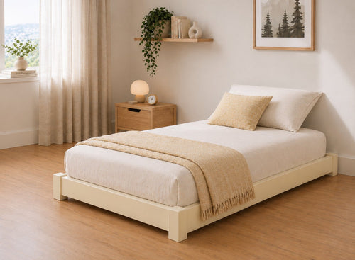 Single Ludham Yellow Wooden Floor Bed