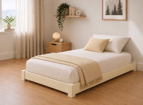 Single Ludham Yellow Wooden Floor Bed