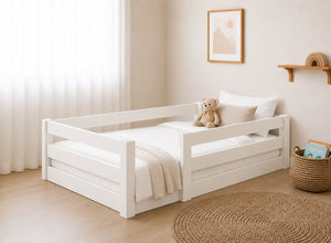Single Necton White Toddler Floor Bed