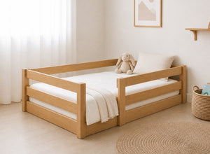 Single Necton Antique Stain Toddler Floor Bed