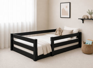 Single Necton Black Stain Toddler Floor Bed
