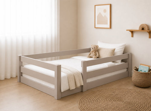 Single Necton Grey Toddler Floor Bed