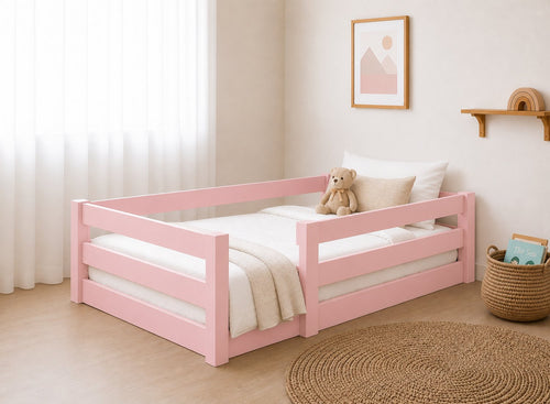 Single Necton Pink Toddler Floor Bed