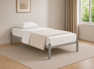 Wroxham Platform Bed in Silver, Single Size