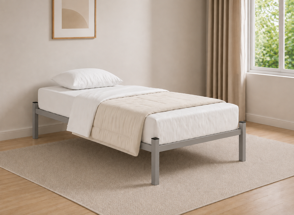 Wroxham Platform Bed in Silver, Single Size
