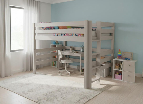 Snettisham Double High Sleeper in Dovetail Grey Finish (Right Ladder)