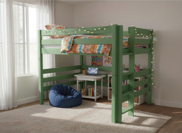 Snettisham Double High Sleeper in Emerald Green Finish (Right Ladder)