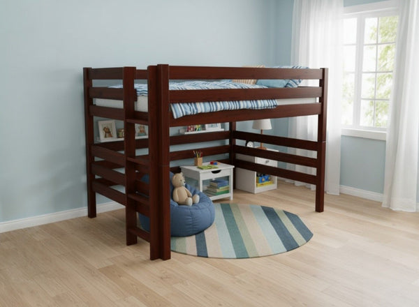 Snettisham Double High Sleeper in Mahogany Finish (Left Ladder)