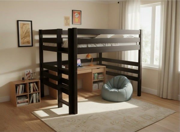 Snettisham Double High Sleeper in Black Ash Finish (Left Ladder)