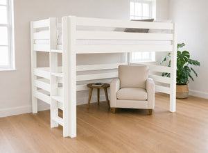 Snettisham Painted White Double High Sleeper, Left Side Ladder