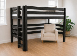 Snettisham Black Double High Sleeper, Left Side Ladder