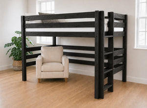 Snettisham Black Double High Sleeper, Right Side Ladder
