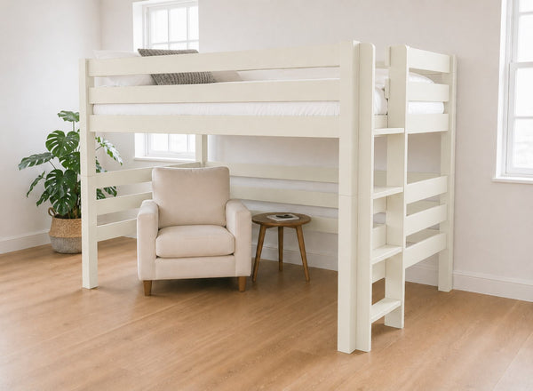 Snettisham Painted Cream Double High Sleeper, Right Side Ladder