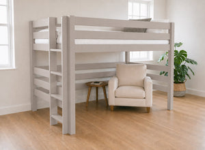 Snettisham Painted Grey Double High Sleeper, Left Side Ladder