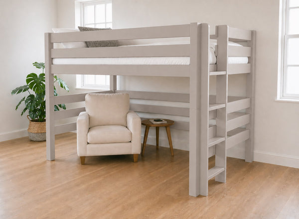 Snettisham Painted Grey Double High Sleeper, Right Side Ladder