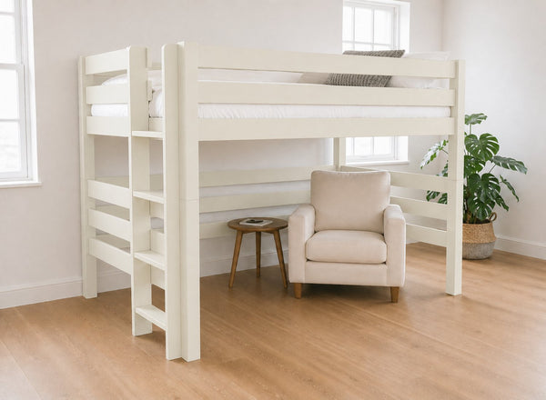 Snettisham Painted Cream Double High Sleeper, Left Side Ladder