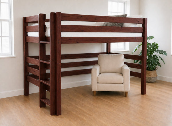 Snettisham Mahogany Double High Sleeper, Left Side Ladder