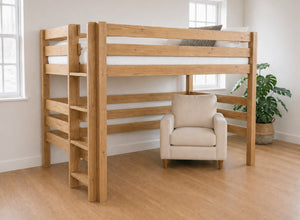 Snettisham Oak Stain Double High Sleeper, Left Side Ladder
