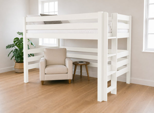 Snettisham Painted White Double High Sleeper, Right Side Ladder