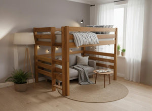 Snettisham Double High Sleeper in Oak Finish (Left Ladder)