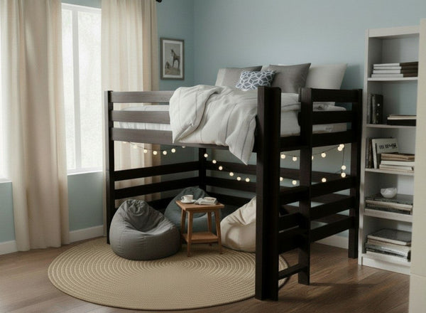 Snettisham Double High Sleeper in Black Ash Finish (Right Ladder)