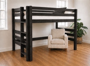 Snettisham Double High Sleeper in Black Ash, Left Side Ladder