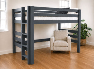 Snettisham Double High Sleeper in Hague Blue, Left Side Ladder