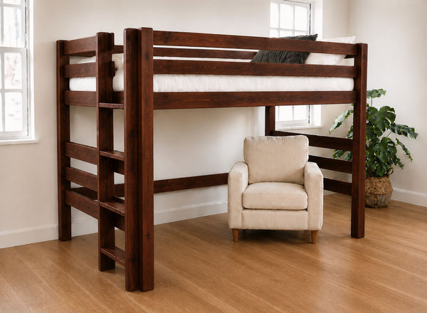 Snettisham Double High Sleeper in Mahogany, Left Side Ladder