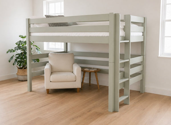 Snettisham Green Double High Sleeper, Right Side Ladder