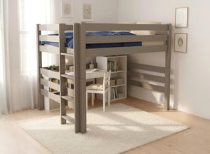 Snettisham Double High Sleeper in Dovetail Grey Finish (Left Ladder)