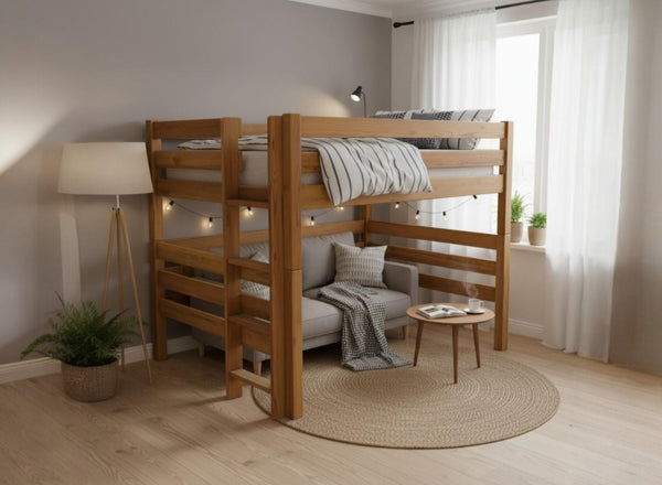 Snettisham Double High Sleeper in Oak Finish (Left Ladder)