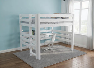 Snettisham Double High Sleeper in All White Finish (Left Ladder)
