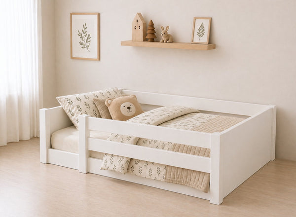 Sparham White Toddler Floor Bed