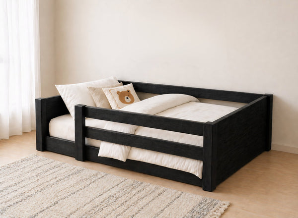 Sparham Black Toddler Floor Bed