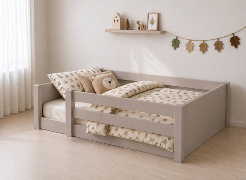 Single Sparham Grey Toddler Floor Bed