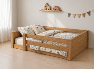 Sparham Oak Stain Toddler Floor Bed