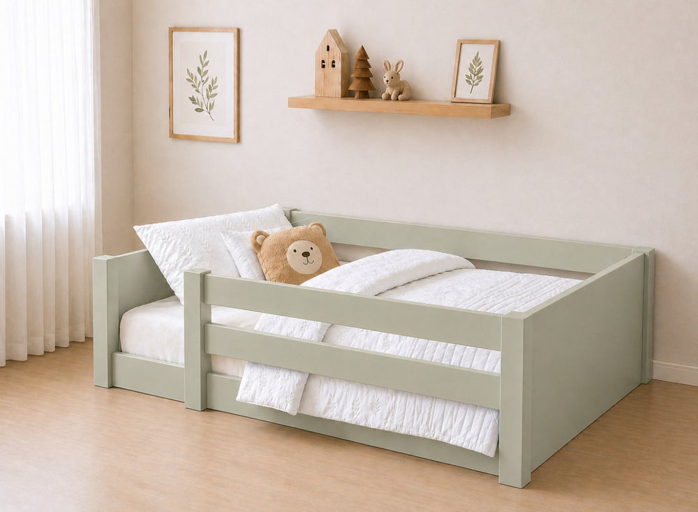 Sparham Oak Stain Toddler Floor Bed