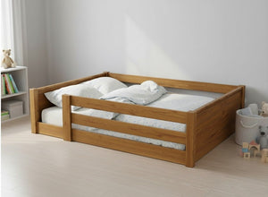 Sparham Floor Bed in Oak Finish