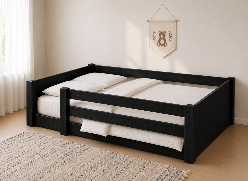 Sparham Black Ash Stain Toddler Floor Bed