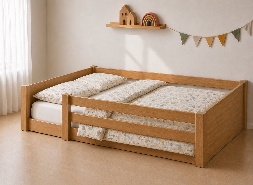 Sparham Oak Stain Toddler Floor Bed