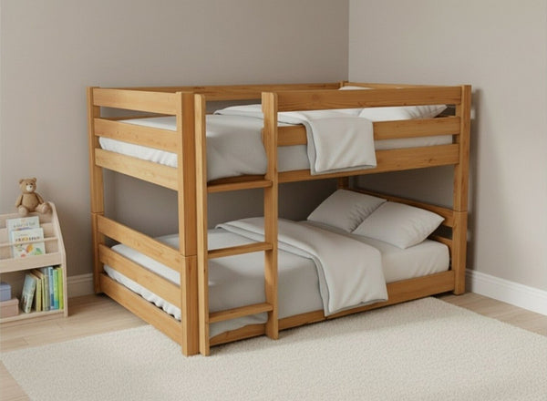 Summerfield Floor Bunk Bed in Antique Finish