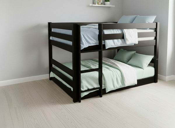 Summerfield Floor Bunk Bed in Black Ash Finish