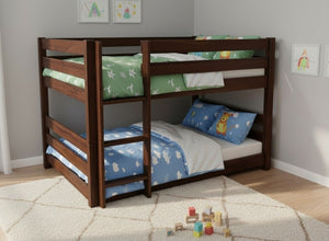 Summerfield Floor Bunk Bed in Chocolate Finish