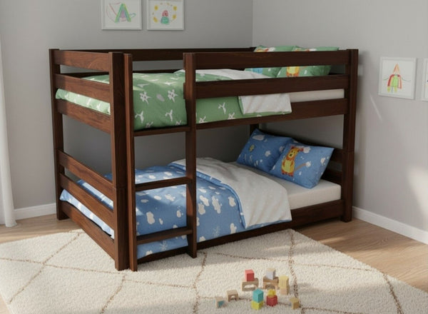 Summerfield Floor Bunk Bed in Chocolate Finish