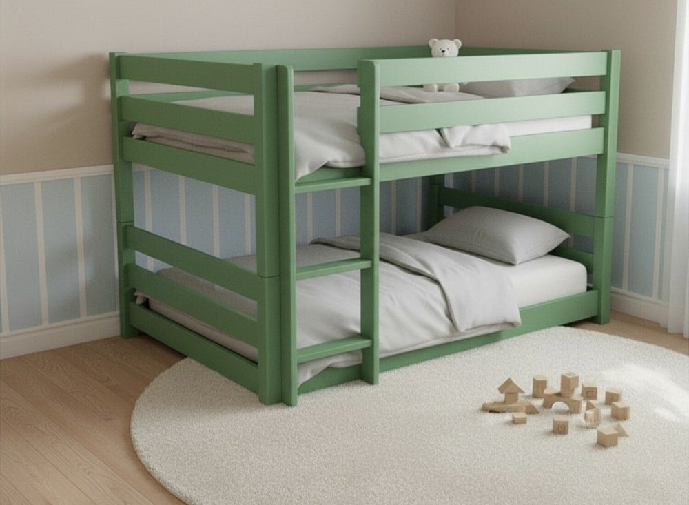Summerfield Floor Bunk Bed in Oak Finish