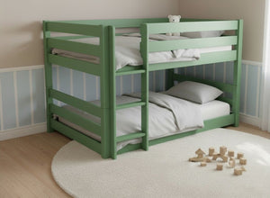Summerfield Floor Bunk Bed in Emerald Green Finish