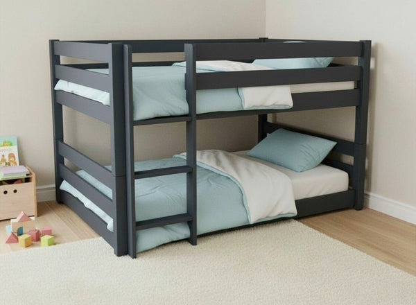 Summerfield Floor Bunk Bed in Hague Blue Finish