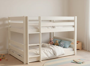 Summerfield Floor Bunk Bed in James White Finish
