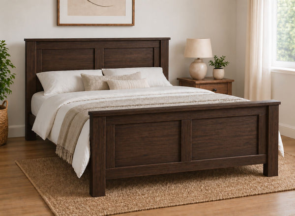 Swaffham Chunky Stained Walnut Wooden Bed