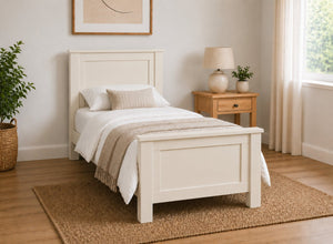Swaffham Painted Cream Wooden Bed, Single Size